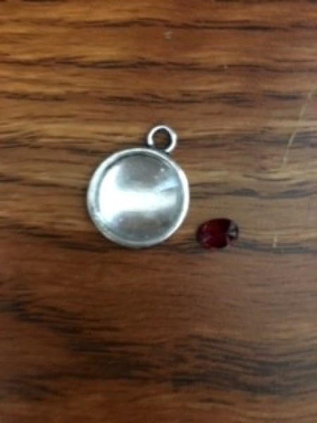 Ancestor Necklace - bubble charm and birthstone charm