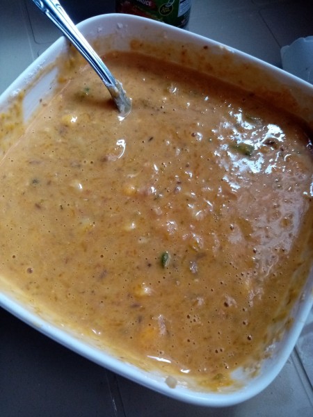 The squash sardine mixture.