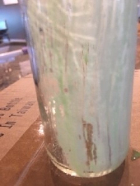 DIY Sea Glass Bottles - painting bottle