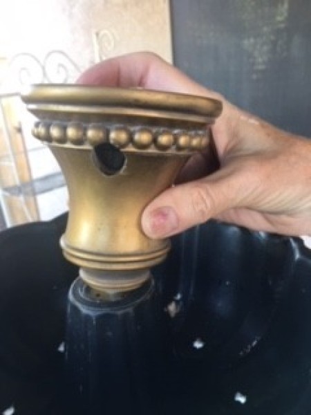 Planter Lamp - place on top of the lamp pole and replace the bulb base