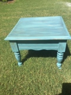 Double Distressed Farmer's Table - finished table