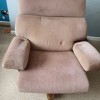 Value of a Vintage Chair? - upholstered roll around chair with bent wood frame behind back and under the seat