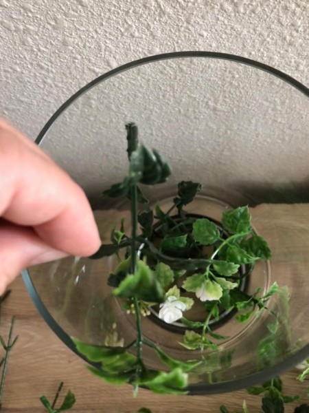 Decor for Less Using Hurricane Vases - continuing to fill the glass vase