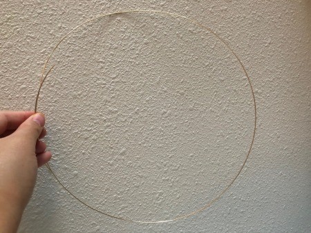 Dainty Wall Calendar Wreath - circle of craft wire