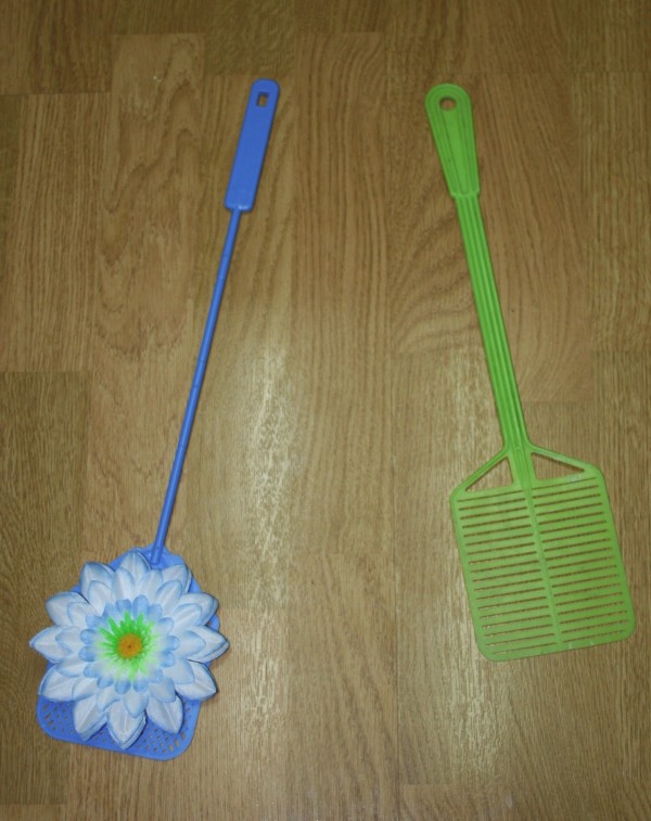 two fly swatters