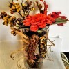Fall Themed Glass Tube - finished decoration