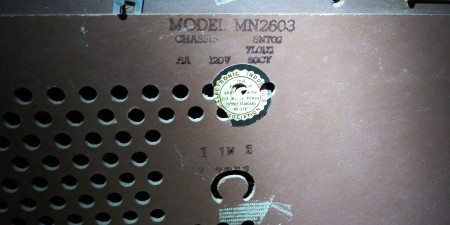 The back of a Zenith console record player.
