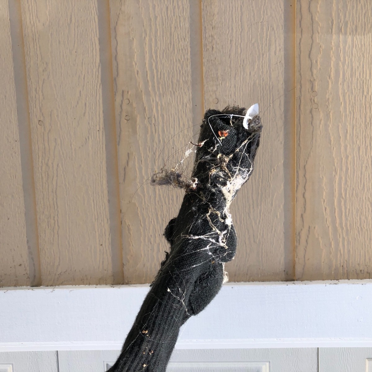 Improvised Cobweb Duster for Less ThriftyFun