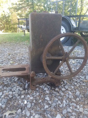A piece of equipment with a spoked wheel.