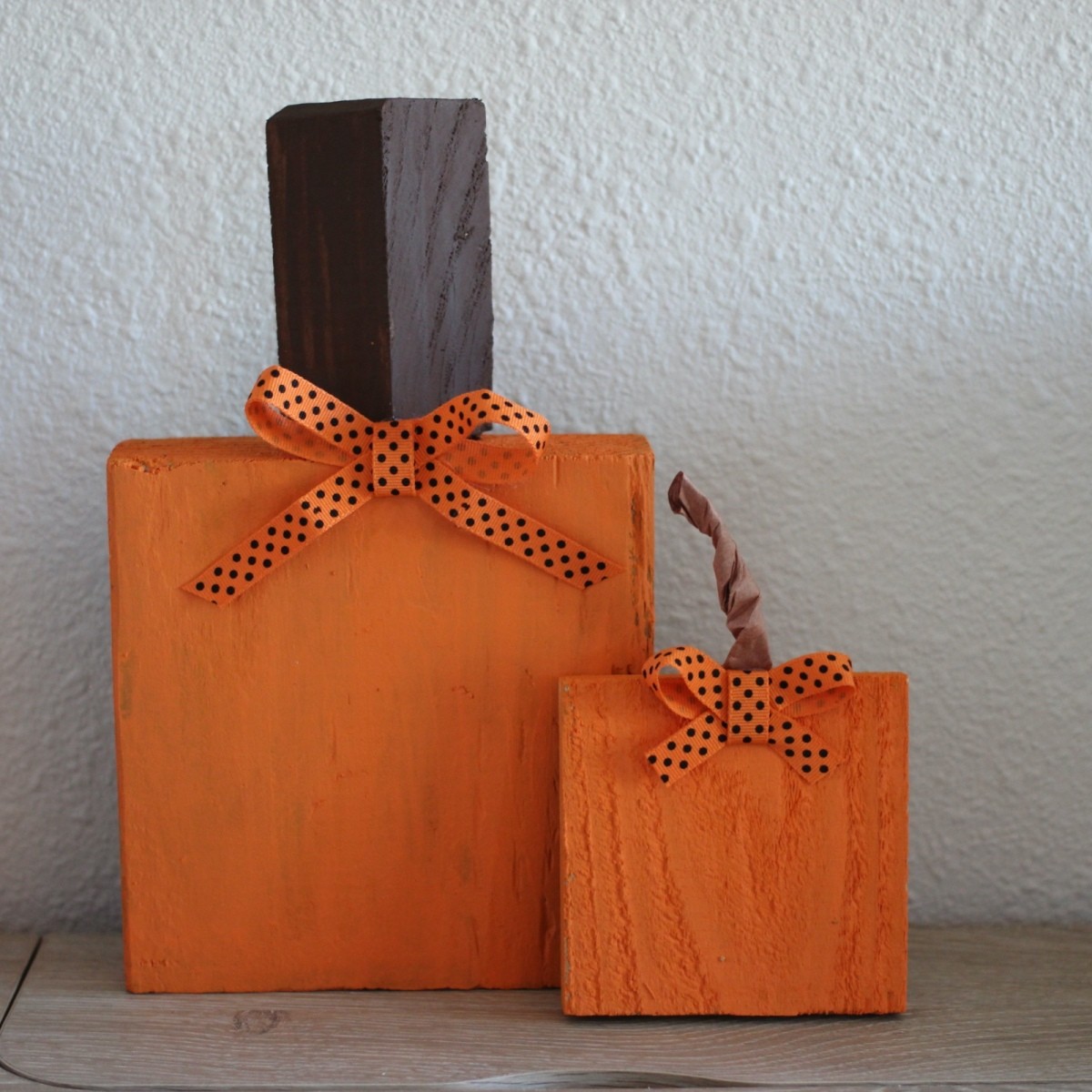 Wood Scrap Pumpkins | ThriftyFun