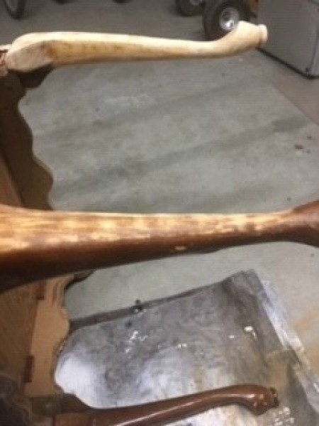 Upcycled Wooden Table - sanded legs