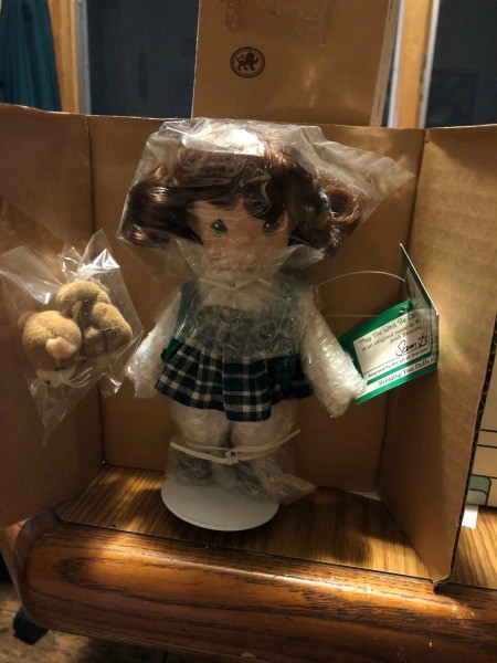 Value of Ashton Drake Irish Blessings Dolls? - girl doll in box with head, hands, and feet still in plastic