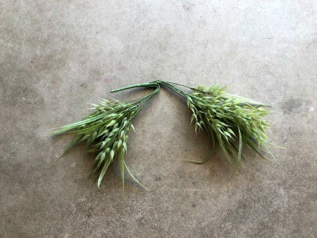 Swag Decoration For Less - faux grass filler, bent into shape