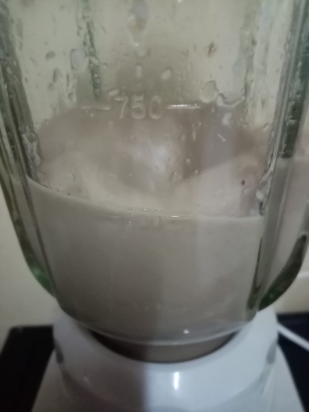 The blended ingredients.