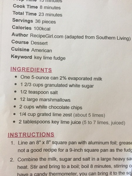 A recipe that uses large marshmallows.