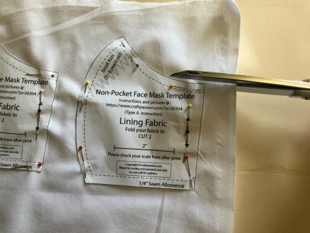 Non Pleated Child's Mask - cutting out lining