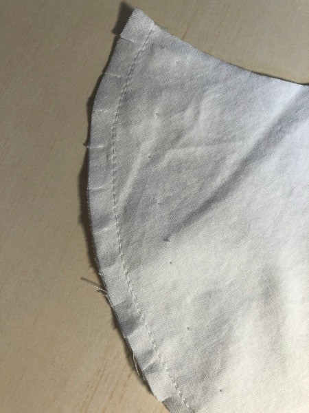 Non Pleated Child's Mask - clipped curves on lining