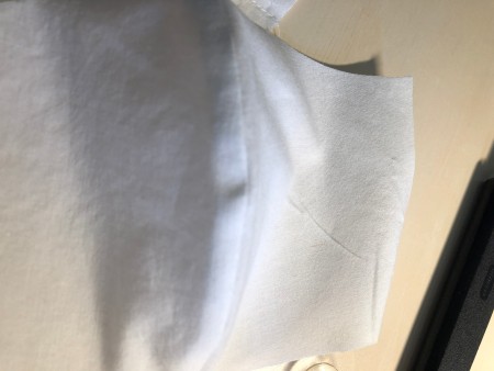 Non Pleated Child's Mask - fold and press the center seam and top stitch the lining piece