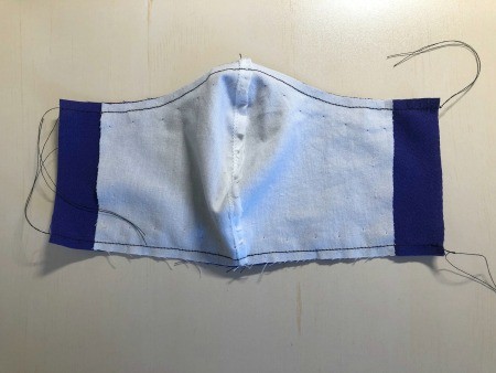 Non Pleated Child's Mask - top and bottom seams sewn