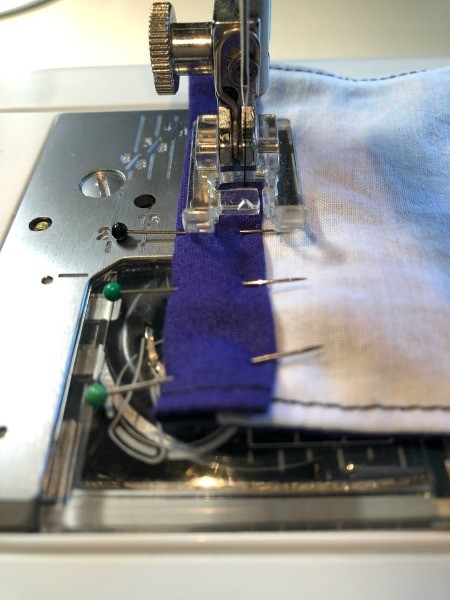 Non Pleated Child's Mask - sew 1/8 inch seam on each side of the mask the complete the elastic channel