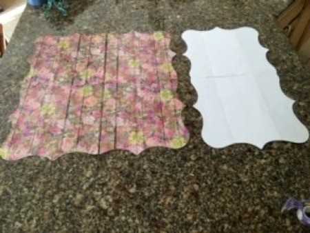 Upcycled Wooden Table - expanded vinyl cutout