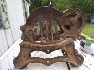 Is This a Louden Hay Trolley? - piece of rusty iron equipment