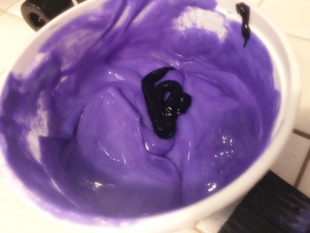 Making Pastel Hair Dyes - new batch of dye with more color added for the middle third