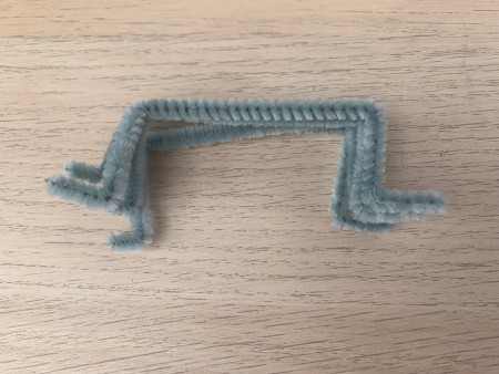 Pom Pom Spider - both ends of the pipe cleaners bent