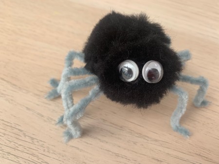 Pom Pom Spider - glue on eyes