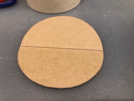 Circle Faux Flower Planter - fold line created