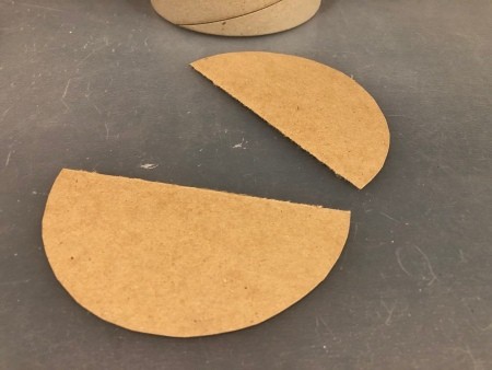 Circle Faux Flower Planter - cut in half