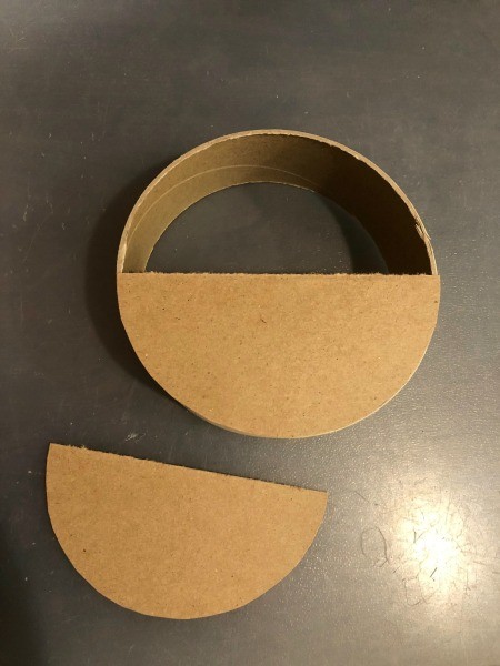 Circle Faux Flower Planter - shows placement of the half circle