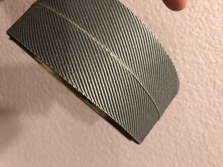 Circle Faux Flower Planter - ribbon glued to handle