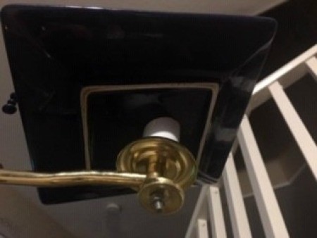 Tea Cup Bird Feeder/Bird Bath - teapot square plate piece from the underside attached to swing out part of the lamp