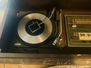 An old record player.