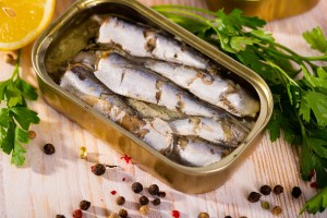 A tin of canned sardines.