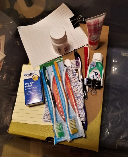 Making an Emergency Bug Out Box - tooth brushes, etc.