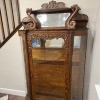An antique china cabinet.