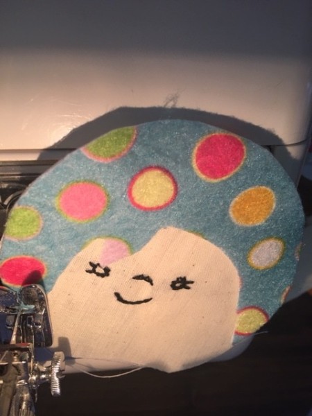 Scrappy Funky Doll - pin and sew on hair