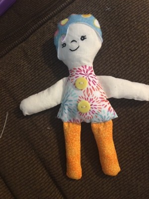 Scrappy Funky Doll - finished doll