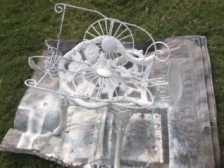Bug Sculpture - spray painted white