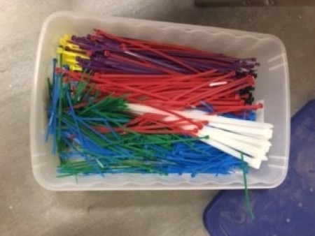 Bug Sculpture - box of zip ties