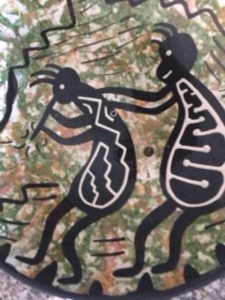 Bug Sculpture - stylized Kokopelli plate