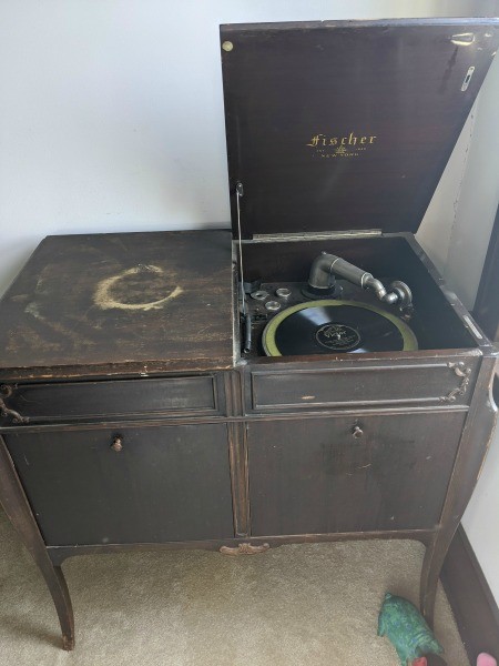 A Fischer record player console.