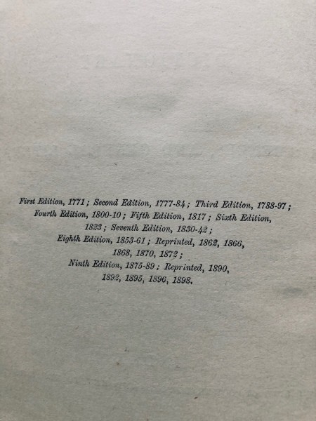 The copyright page of an encyclopedia.