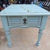 Value of a Mersman End Table? - table painted blue
