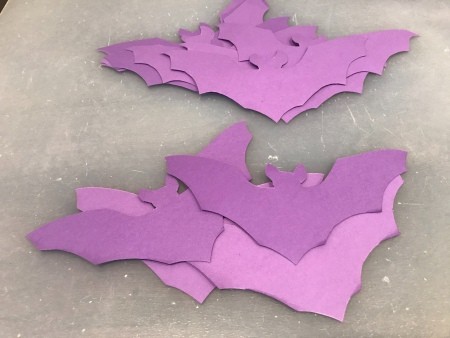Simple Bat Garland/Bat Wall Decorations - two sizes of bat cut from cardstock