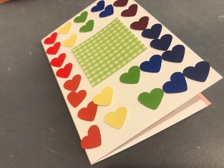 Rainbow Happy Birthday Card - first layout