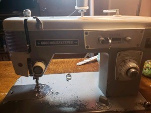 Locating Model Number on Good Housekeeper Sewing Machine? - closeup of machine