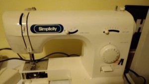 A Simplicity sewing machine.